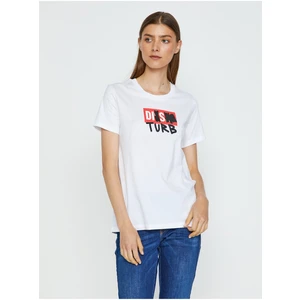 Tričko Diesel T-Sily-B6 T-Shirt - Bílá - S