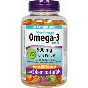 Webber Naturals Omega-3 Triple Strength + D3 65