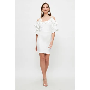 Trendyol Ecru Ruffle Dress