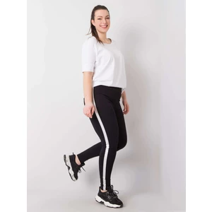Black and silver plus size leggings