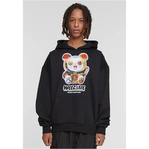 Men's Welcome Cat Ulrta Heavy Oversize Hoodie Black