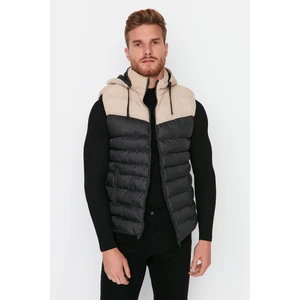 Trendyol Black Regular Fit Color Blocked Winter Puffer Vest