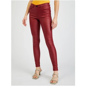 Burgundy Women's Skinny Fit Trousers ORSAY - Women