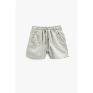 Koton Linen-Mixed Shorts with Tie Waist