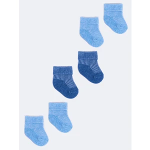 Yoclub Kids's 3Pack Boy's Turn Cuff Sock SKA-0009U-0000-004