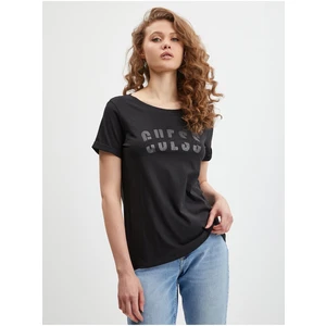 Black Women's T-Shirt Guess Agata - Women