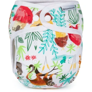 Bamboolik Night Fitted Diaper with Absorbing Insert prateľná nohavičková plienka s vkladacou plienkou na patentky Safari