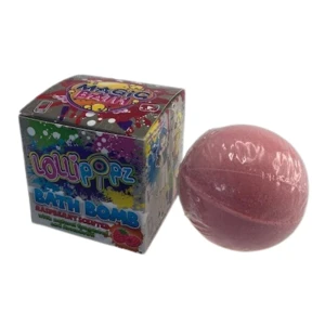 Lollipopz Bath Bath Bomb šumivá koule do koupele pro děti Raspberry 165 g