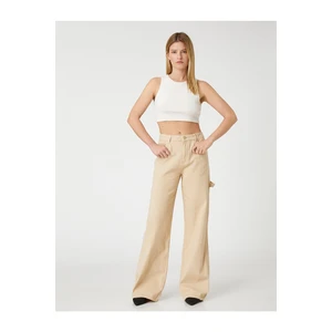 Koton Wide Leg Denim Pants High Waist