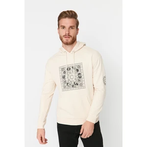 Trendyol Sweatshirt - Beige - Fitted