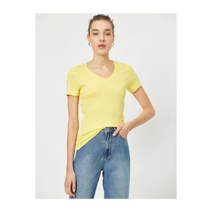 Koton T-Shirt - Gelb - Regular fit
