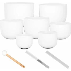 Sela Crystal Singing Bowl Set Frosted 440Hz