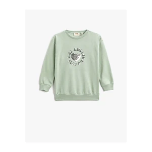 Koton Sweatshirt - Green - Relaxed fit