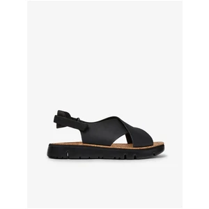 Black Women's Leather Sandals Camper - Women