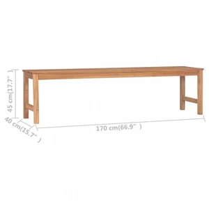 Záhradná lavica teak Dekorhome 170 cm,Záhradná lavica teak Dekorhome 170 cm