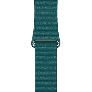 Apple Watch 44mm Peacock Leather Loop - Large