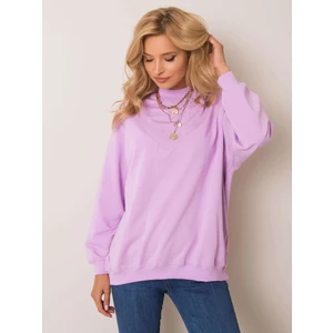 Basic light purple cotton sweatshirt