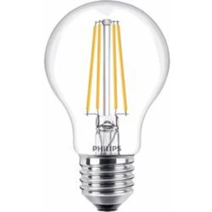 LED žárovka E27 Philips Filament čirá A60 7W (60W) teplá bílá (2700K)