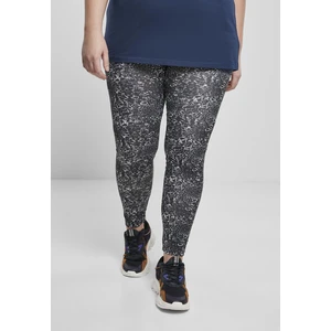 Ladies AOP Leggings Black/white