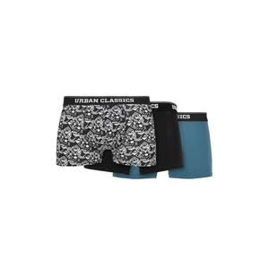 Organic Boxer Shorts 3-Pack Detail Aop/black/jasper