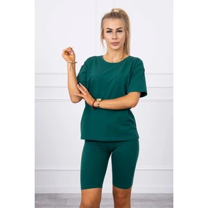 Set of top+leggings green