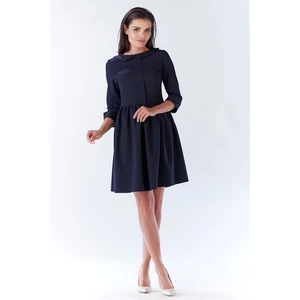 Awama Woman's Dress A183 Navy Blue