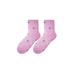 Bratex D-060 women's winter socks pattern 36-41 pink 034