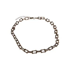 Robust chain necklace made of antique brass