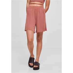 Women's modal terracotta shorts