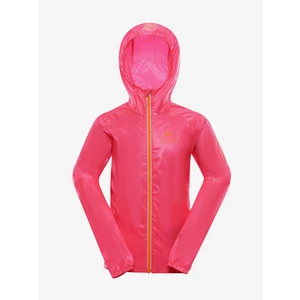 Children's ultralight jacket with impregnation ALPINE PRO BIKO neon knockout pink