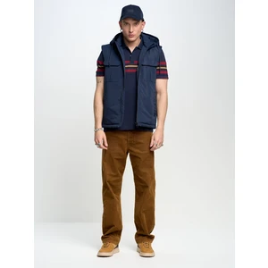 Big Star Man's Vest Outerwear 130367 403 Navy Blue