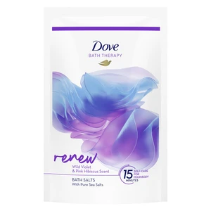 Dove Bath Therapy Renew soľ do kúpeľa Wild Violet & Pink Hibiscus 400 g