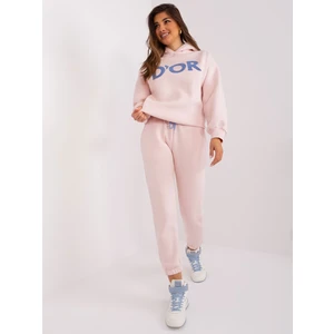 Light Pink Insulated Cotton Tracksuit