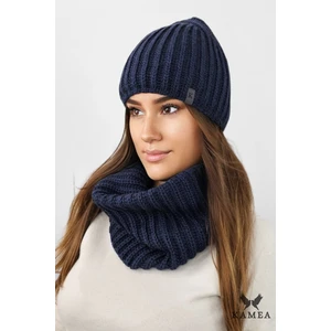 Kamea Woman's Hat&Scarf K.23.221.12 Navy Blue