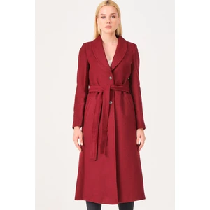 Z6681 DEWBERRY LADIES COAT-BURGUNDY