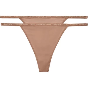 Calvin Klein 2 PACK - dámska tangá CK One QD3807E HONEY ALMOND L