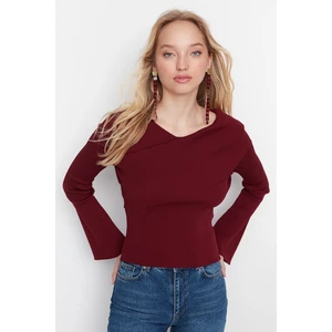 Trendyol Sweater - Burgundy - Regular fit