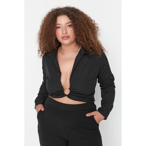 Trendyol Curve Plus Size Blouse - Black - Regular fit