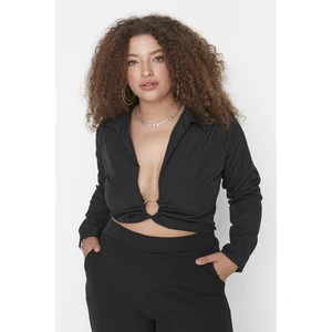 Trendyol Curve Plus Size Blouse - Black - Regular fit