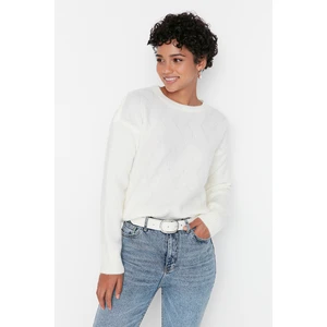 Trendyol Sweater - Ecru - Regular fit