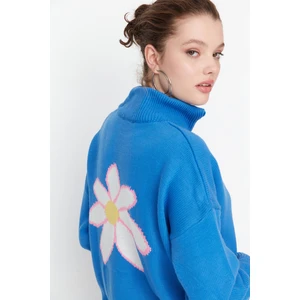 Trendyol Blue Oversize Knitwear Sweater