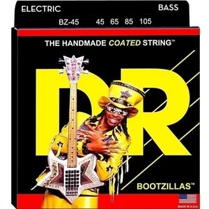 DR Strings BOOTZILLAS - CLEAR Coated Stainless Steel Bass Strings: Medium 45-105