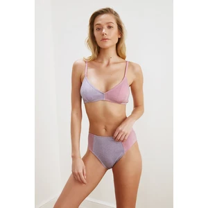 Trendyol Lilac Color Block Bikini Bottoms