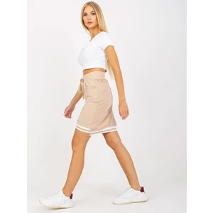 Beige cotton miniskirt OCH BELLA