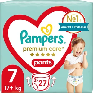 PAMPERS Kalhotky plenkové Premium Care Pants vel. 7 (27 ks) 17+ kg