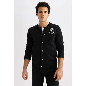 DEFACTO Regular Fit College Collar Bomber Cardigan