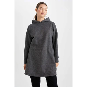 DEFACTO Regular Fit Sweatshirt Fabric Long Sleeve Tunic