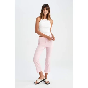 DEFACTO Crop Fit Cotton Trousers