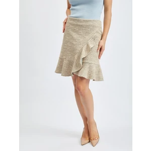 Orsay Light Brown Ladies Facial Skirt - Ladies