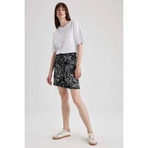 DEFACTO High Waist Wide Leg Viscose Shorts